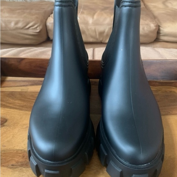 JEFFREY CAMPBELL Black Chelsea Rain Boots - Picture 2 of 6